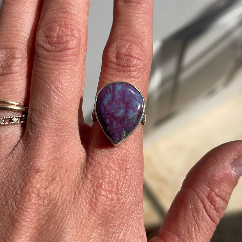 Silver Teardrop Ring